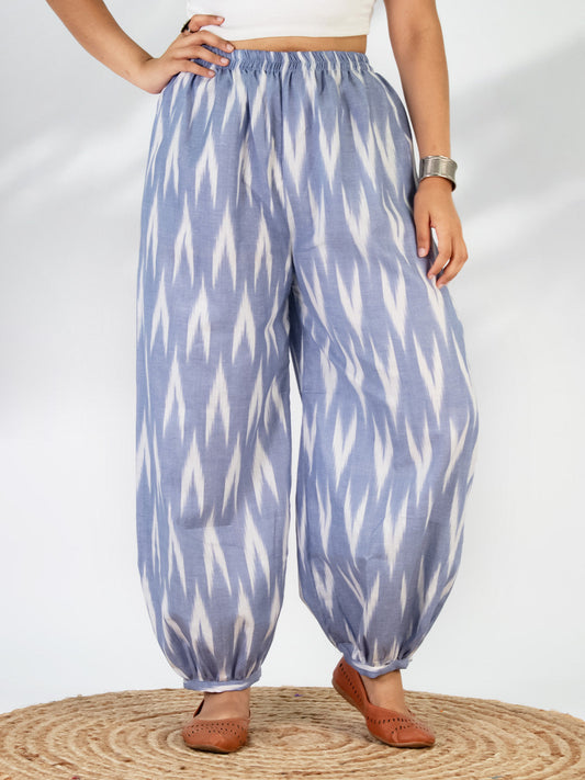 PowderBlue Ikat Balloon Salwar