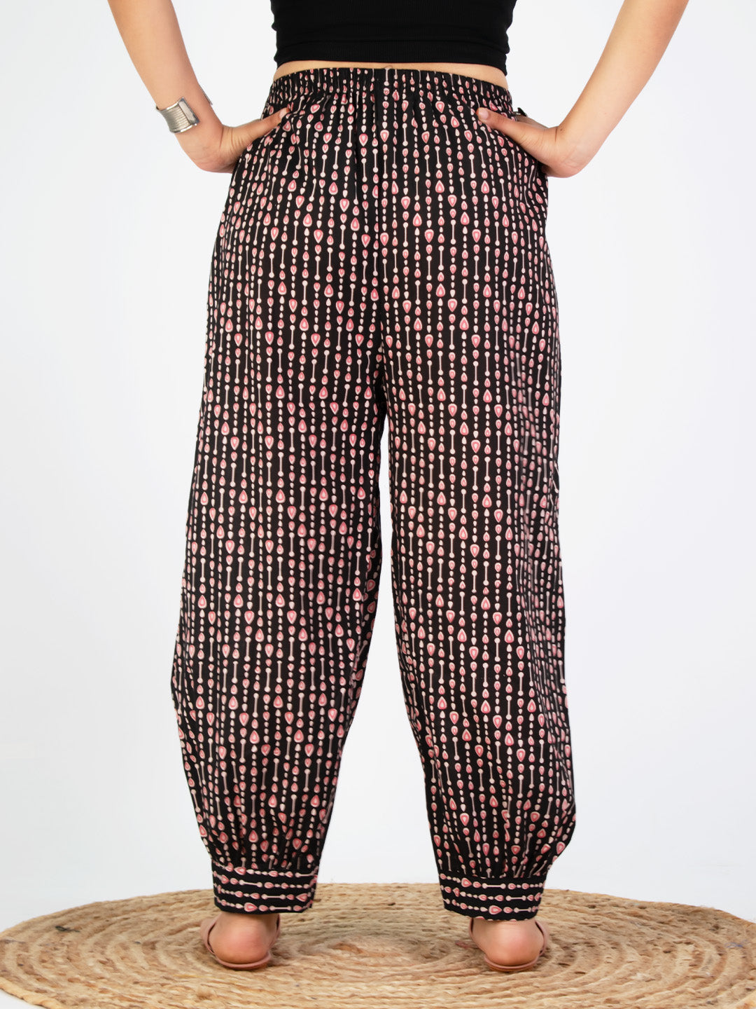 Printed Cotton Afghani Salwar - BlackPearls