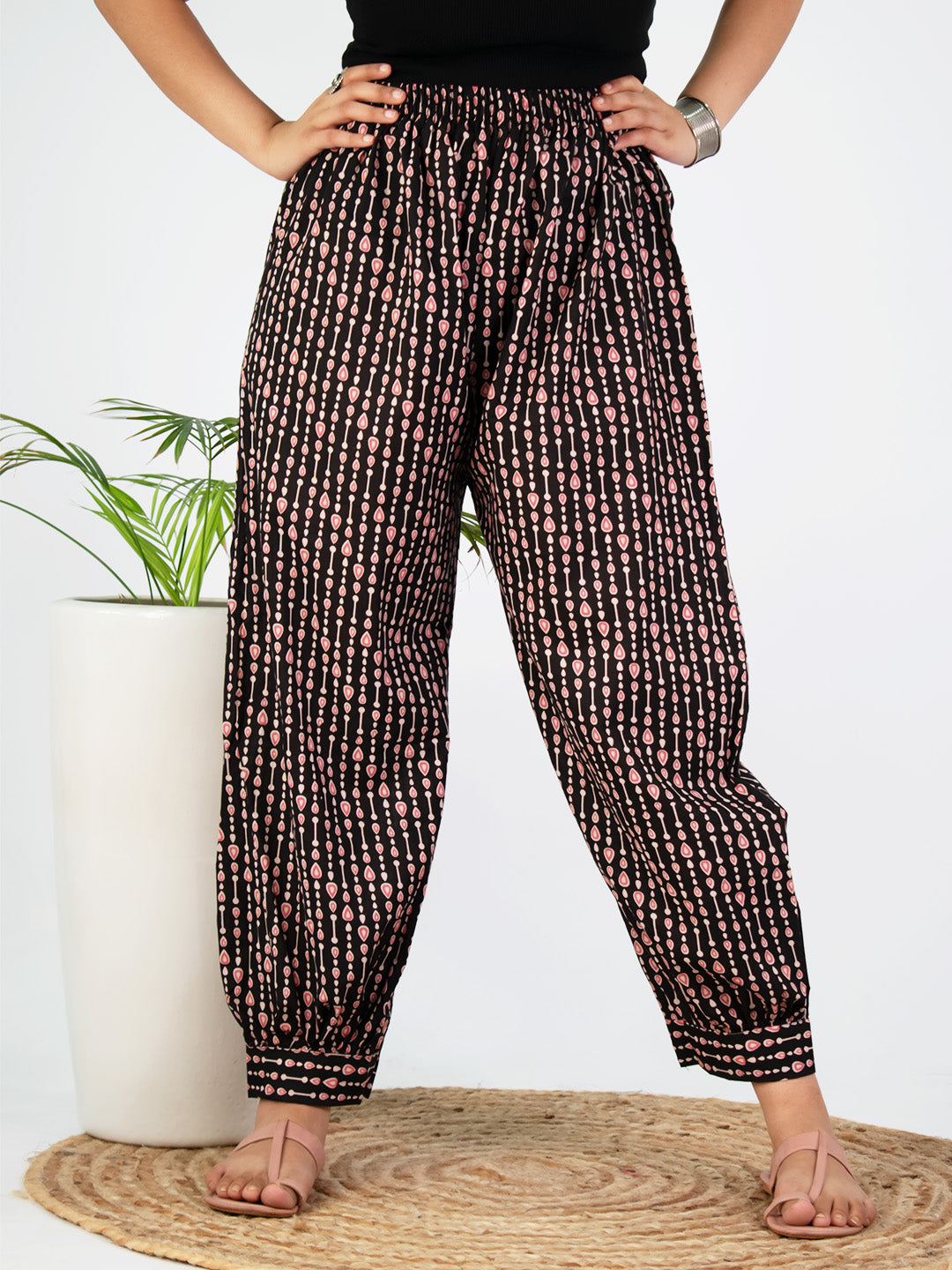 Printed Cotton Afghani Salwar - BlackPearls