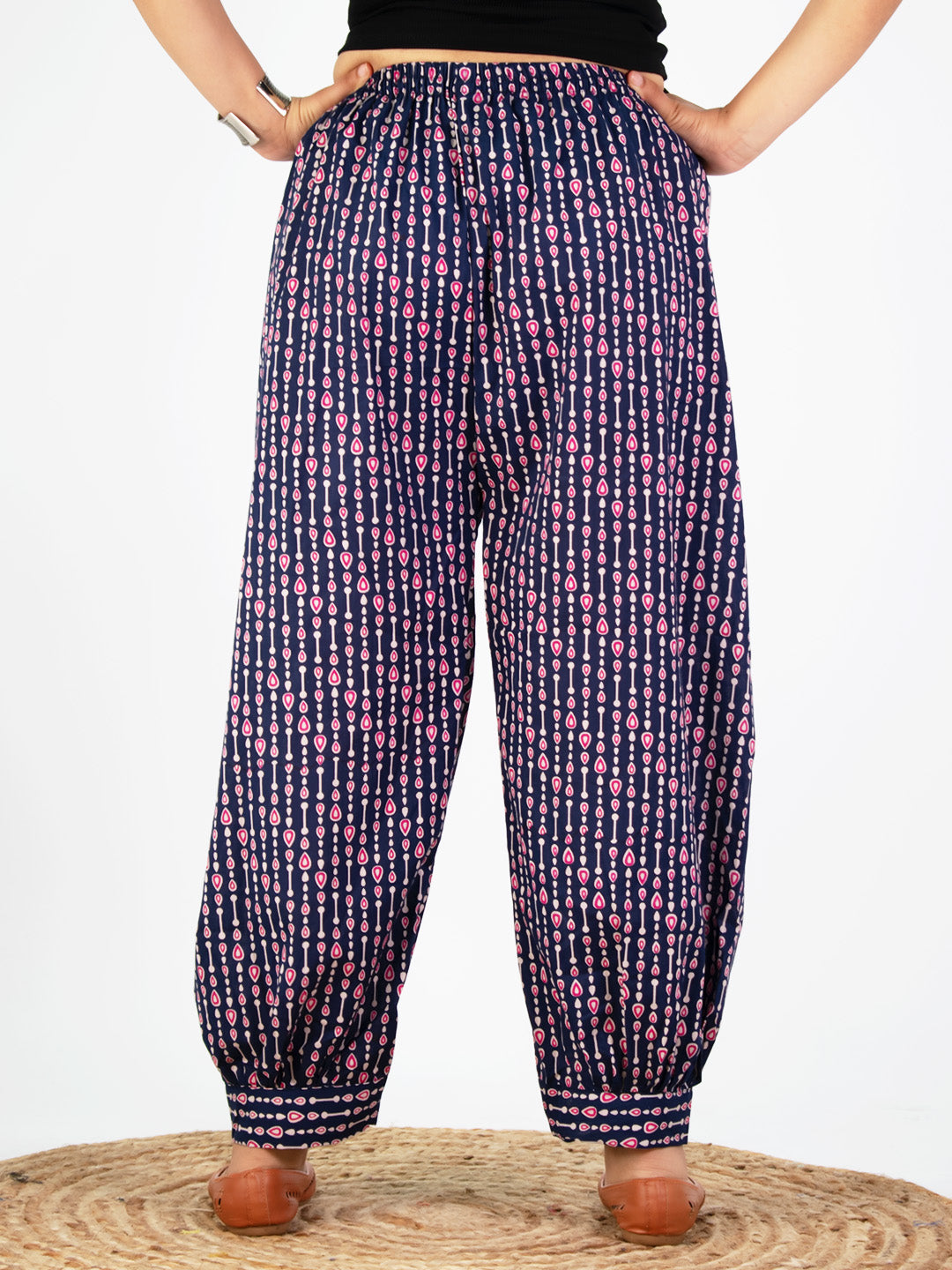 Printed Cotton Afghani Salwar - NavyPearls