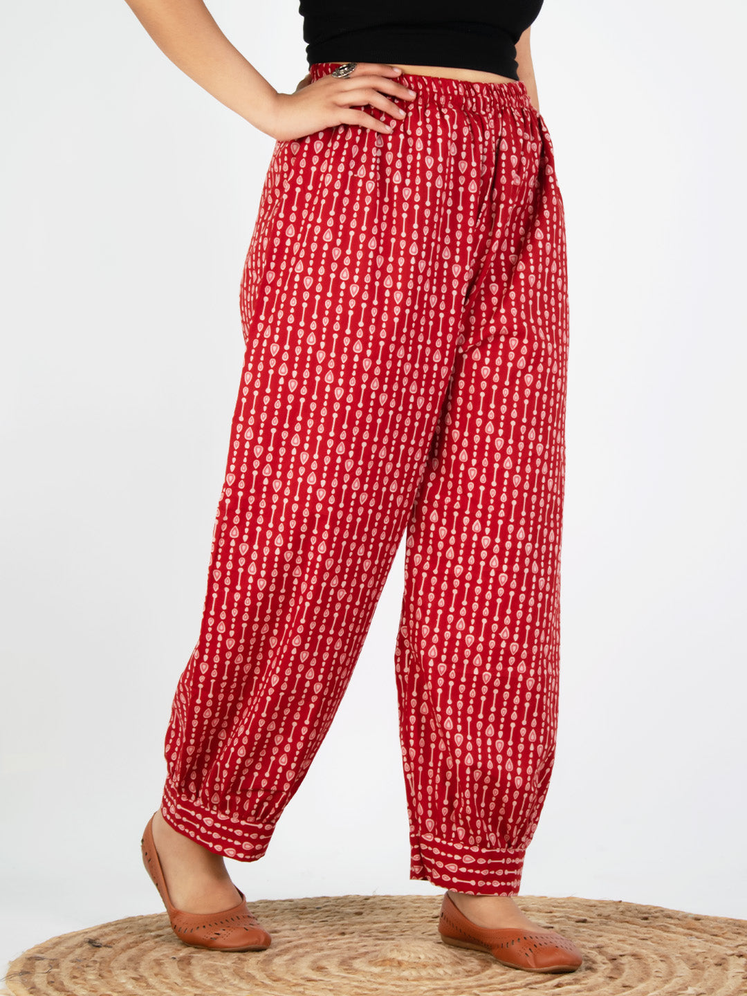 Printed Cotton Afghani Salwar - RedPearls