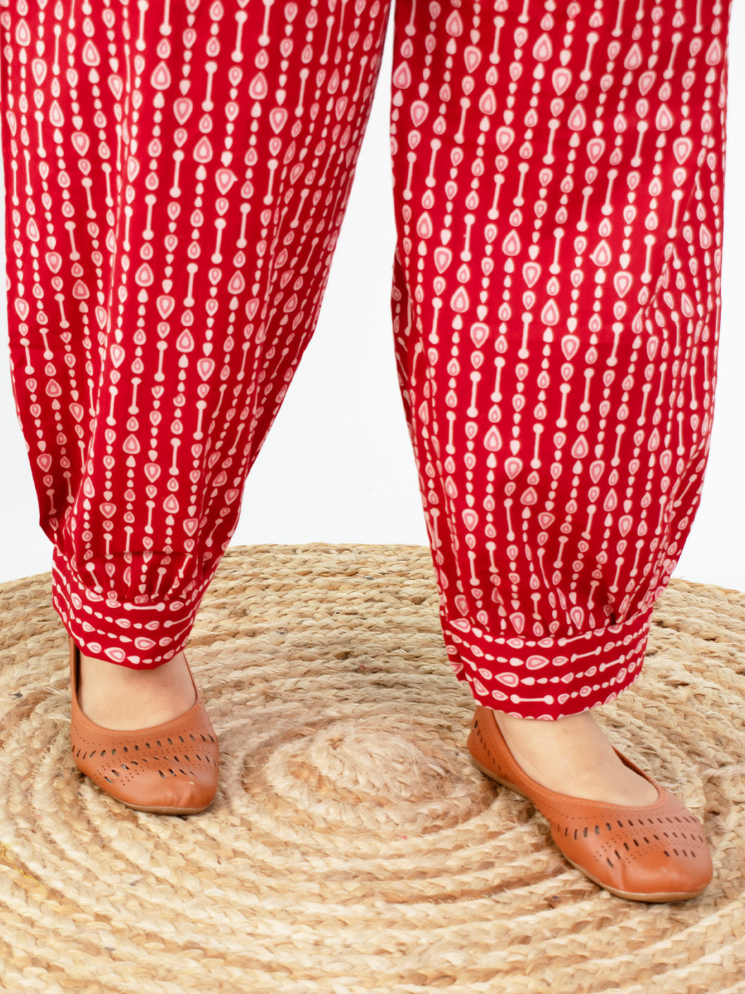 Printed Cotton Afghani Salwar - RedPearls