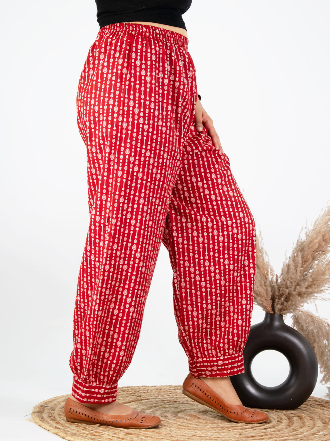 Printed Cotton Afghani Salwar - RedPearls