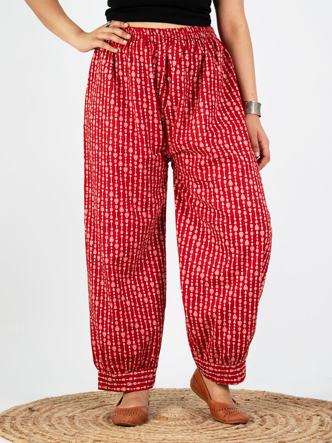 Printed Cotton Afghani Salwar - RedPearls