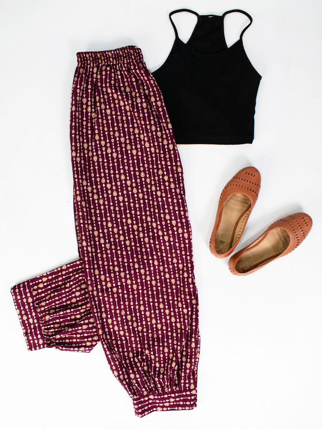 Printed Cotton Afghani Salwar - WinePearls