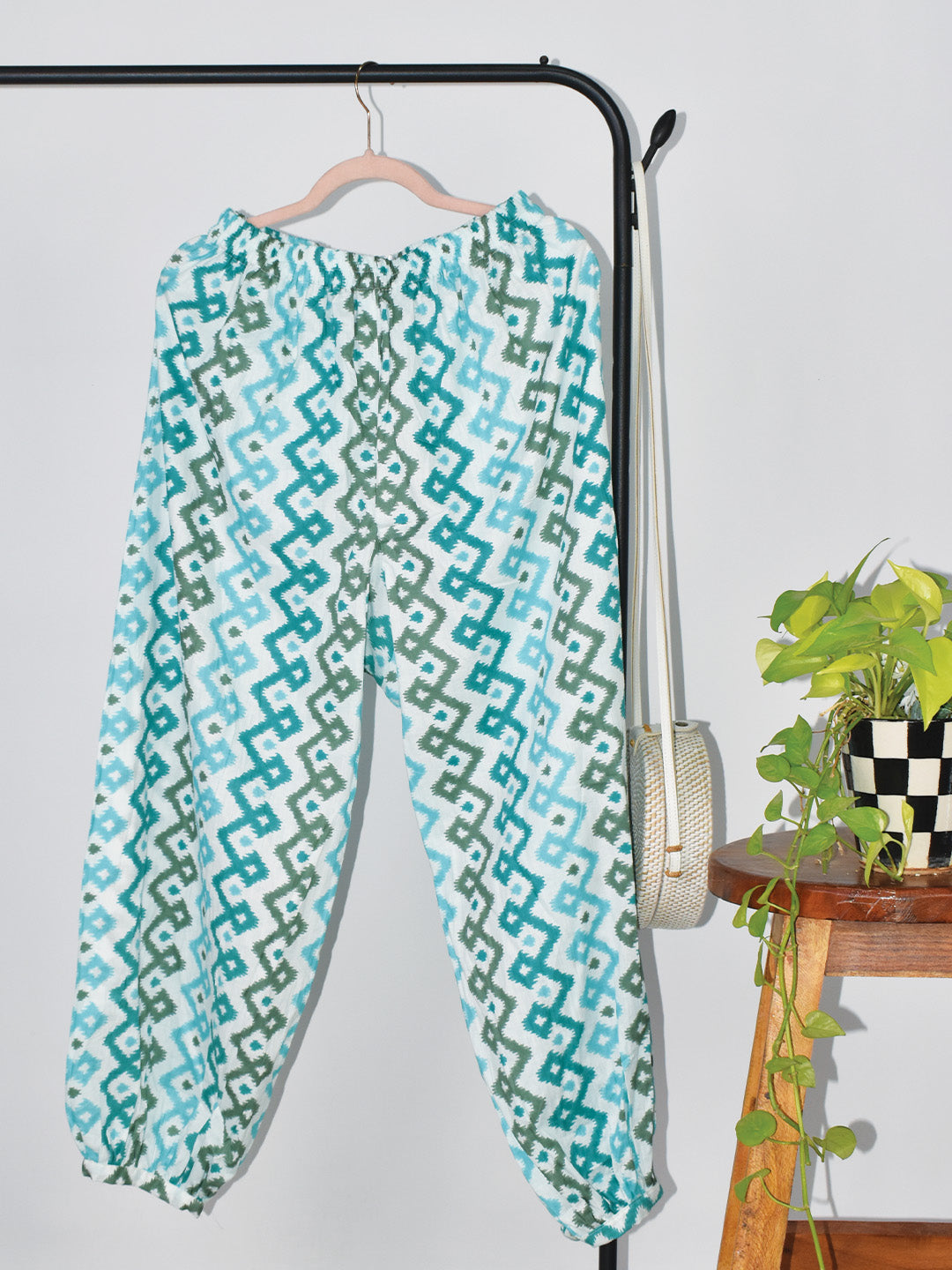 Printed Cotton Balloon Salwar - AquaPixi