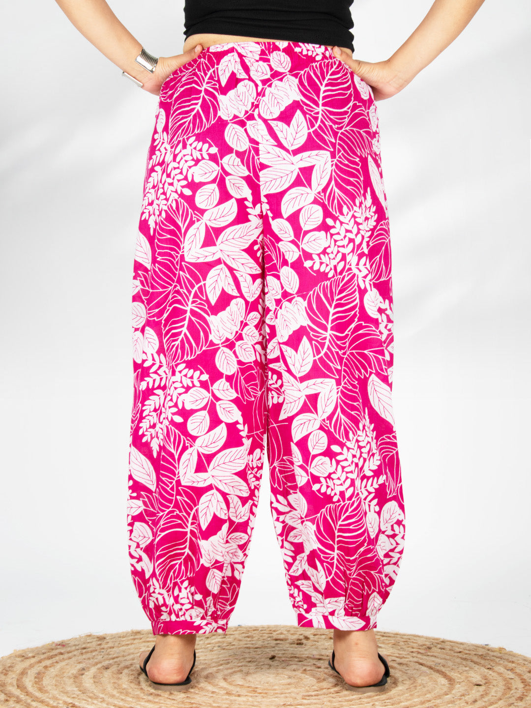 Printed Cotton Balloon Salwar - MagentaGrove