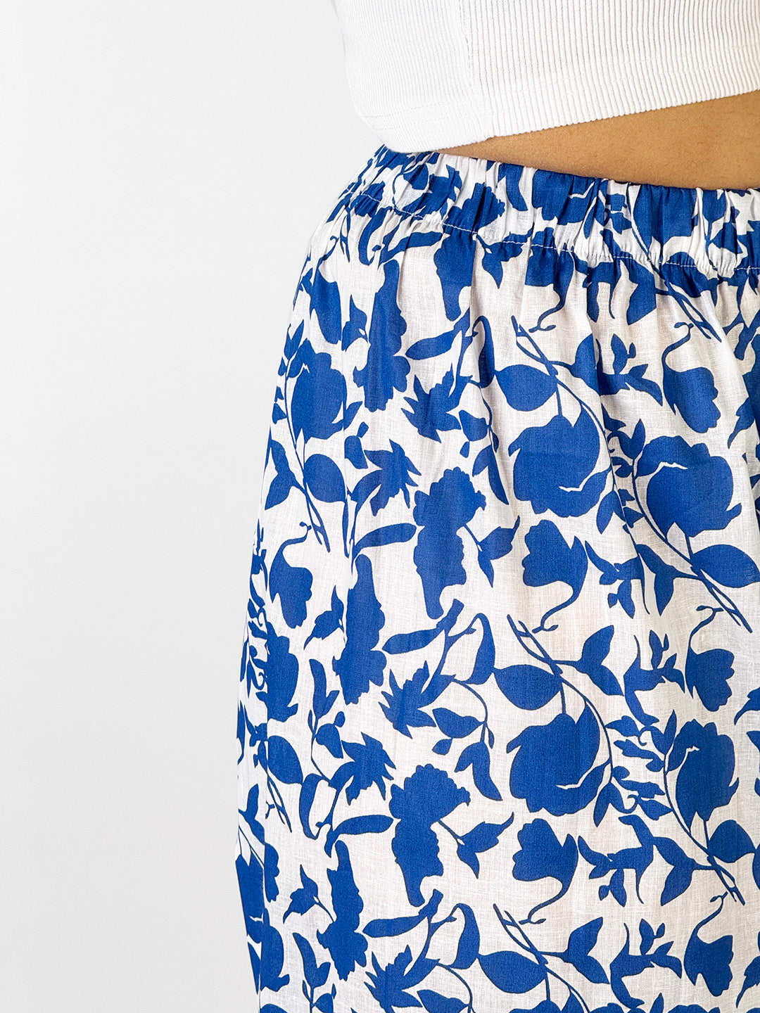 Printed CottonSlub Balloon Salwar - IndigoBloom