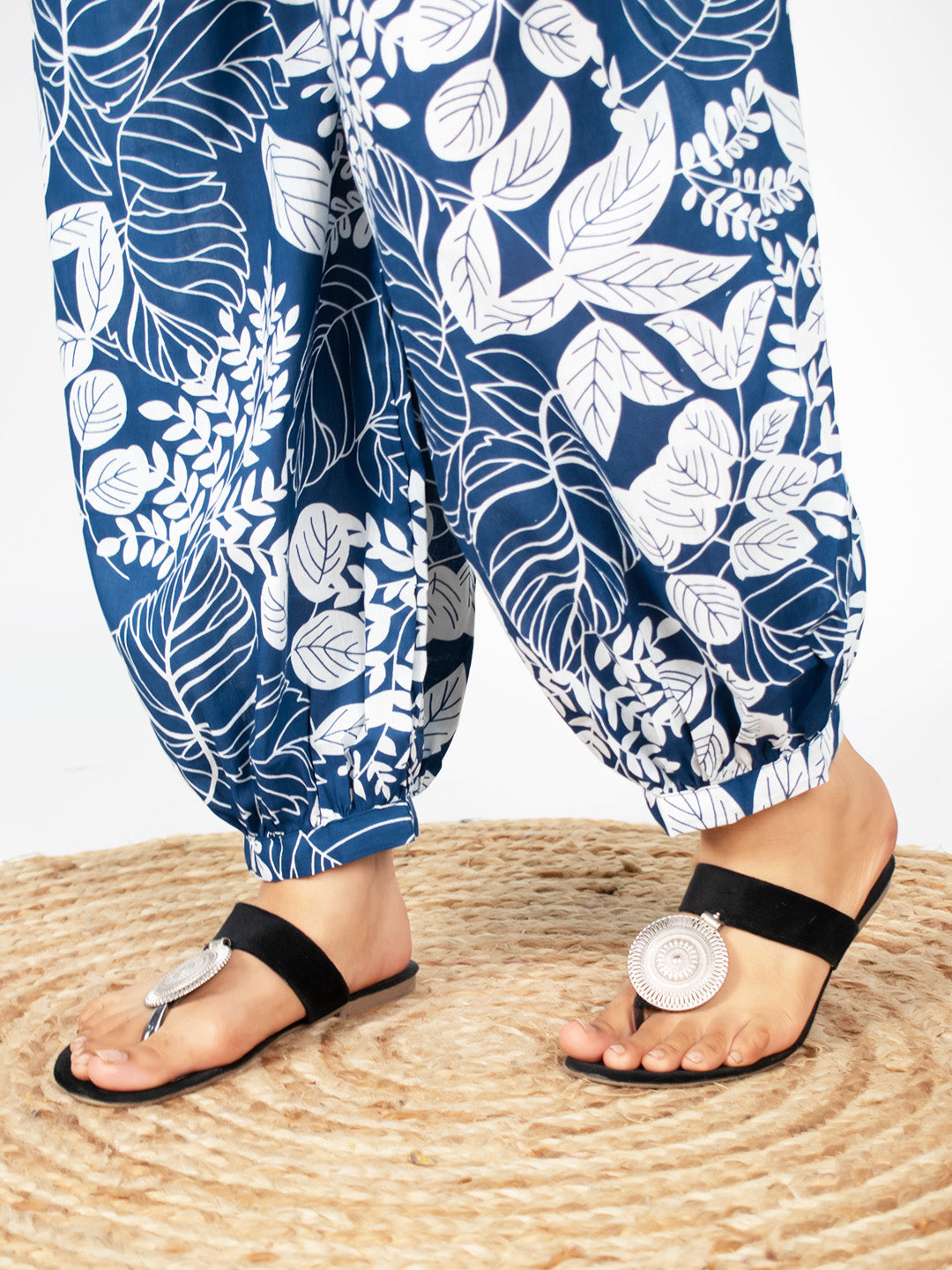 Printed Cotton Balloon Salwar - NavyGrove