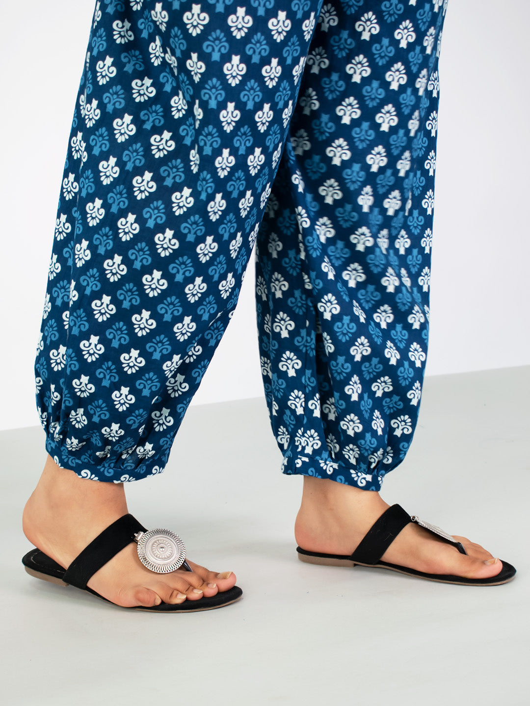 Printed Cotton Balloon Salwar - Neelphool
