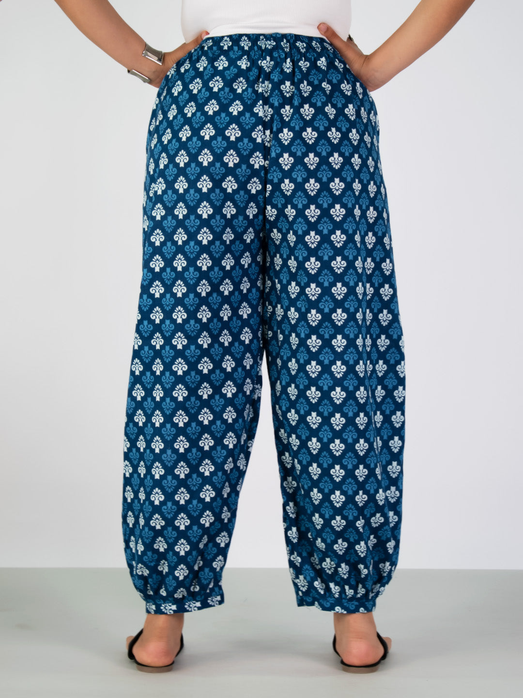 Printed Cotton Balloon Salwar - Neelphool
