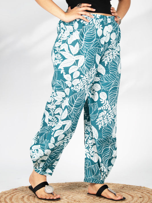 Printed Cotton Balloon Salwar - TealGrove