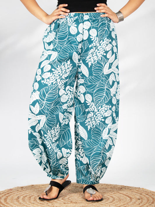 Printed Cotton Balloon Salwar - TealGrove