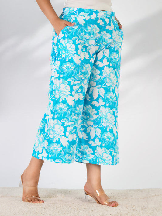 Printed Cotton Culottes - BluePetals