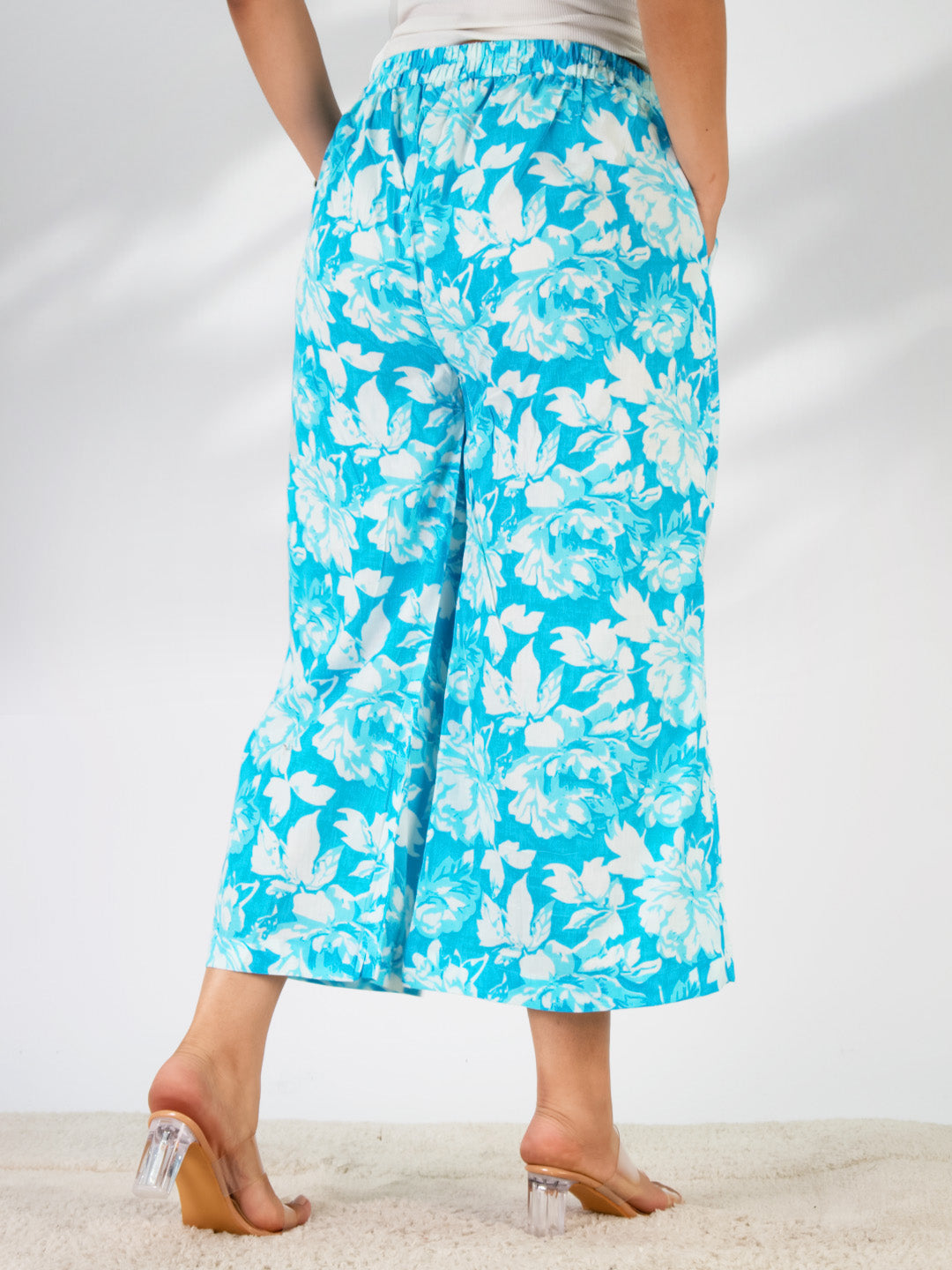 Printed Cotton Culottes - BluePetals