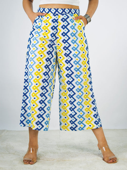 Printed Cotton Culottes - BluePixi