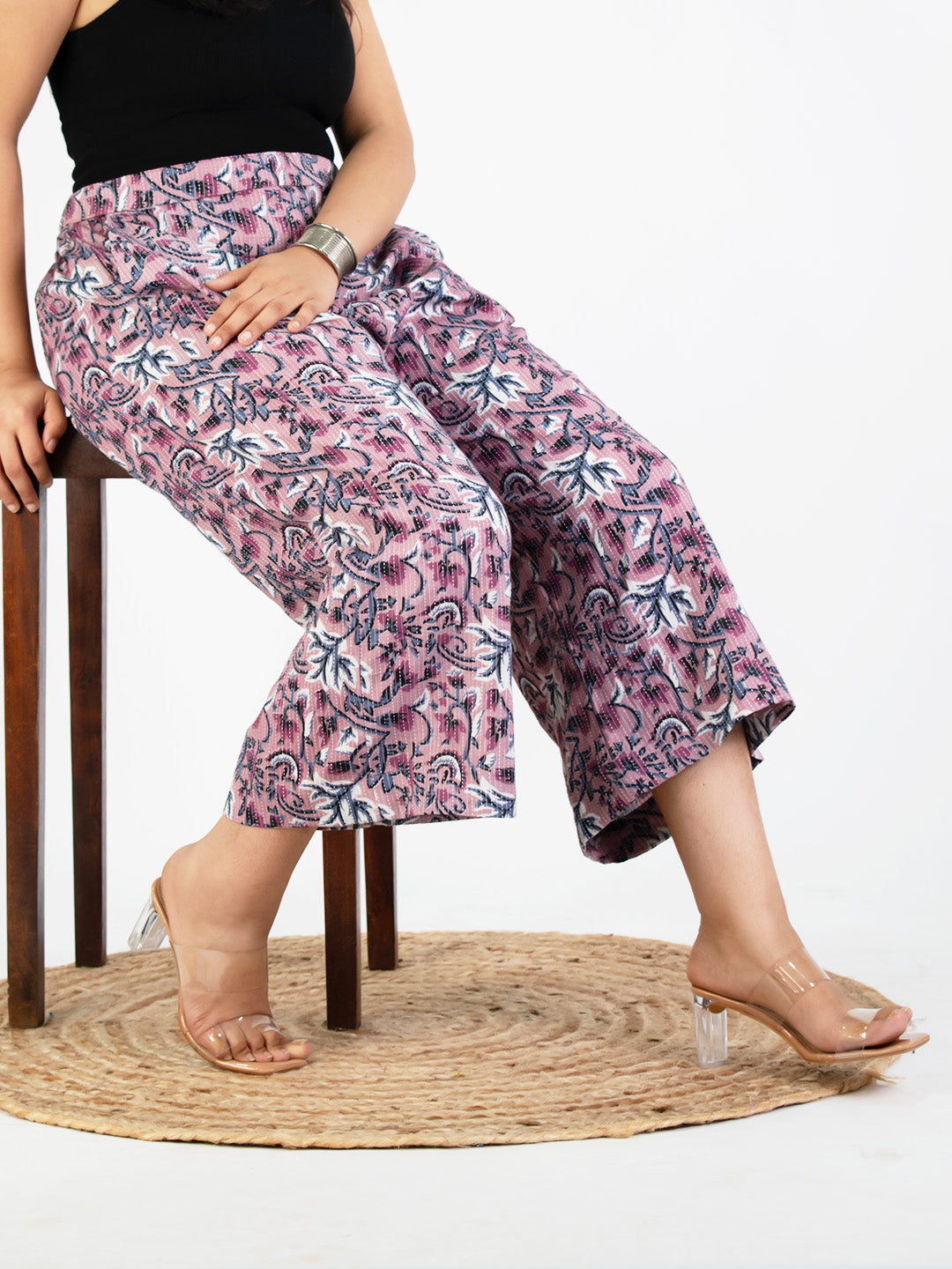 Printed Cotton Culottes - BlushKantha