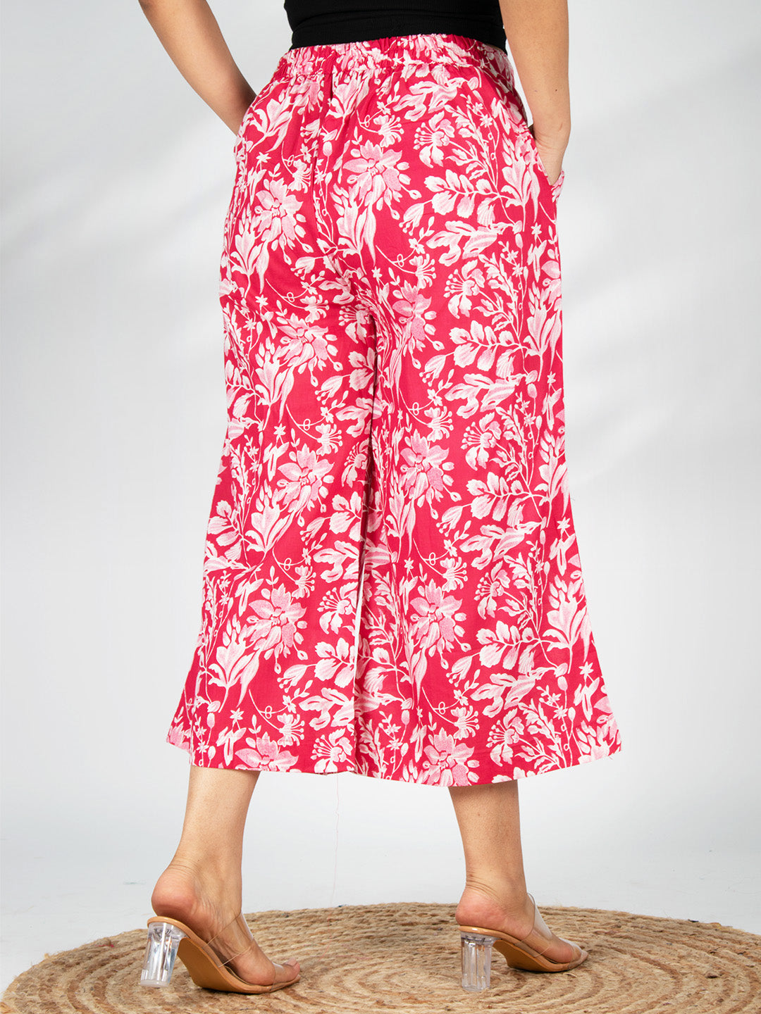 Printed Cotton Culottes - FuschiaLush