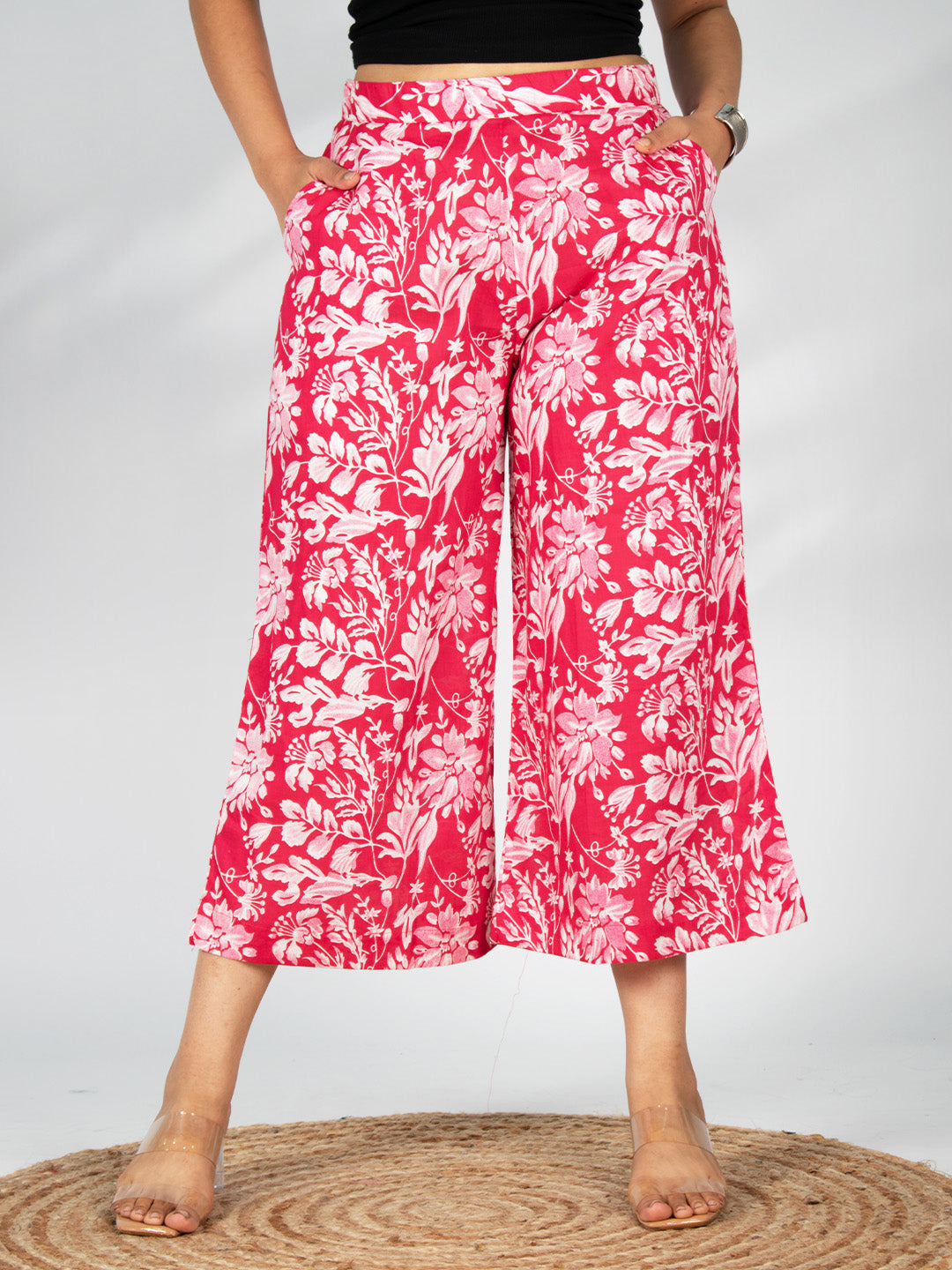 Printed Cotton Culottes - FuschiaLush