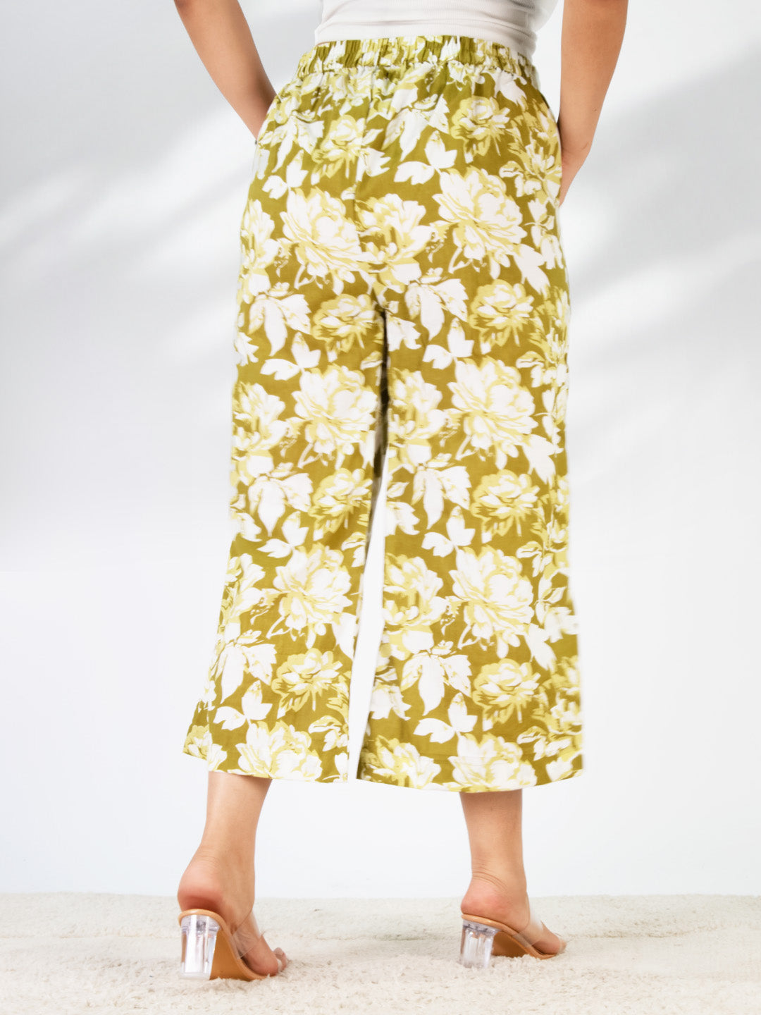 Printed Cotton Culottes - GreenPetals