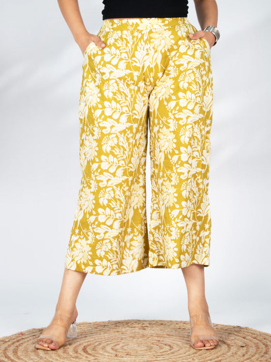 Printed Cotton Culottes - LimeLush