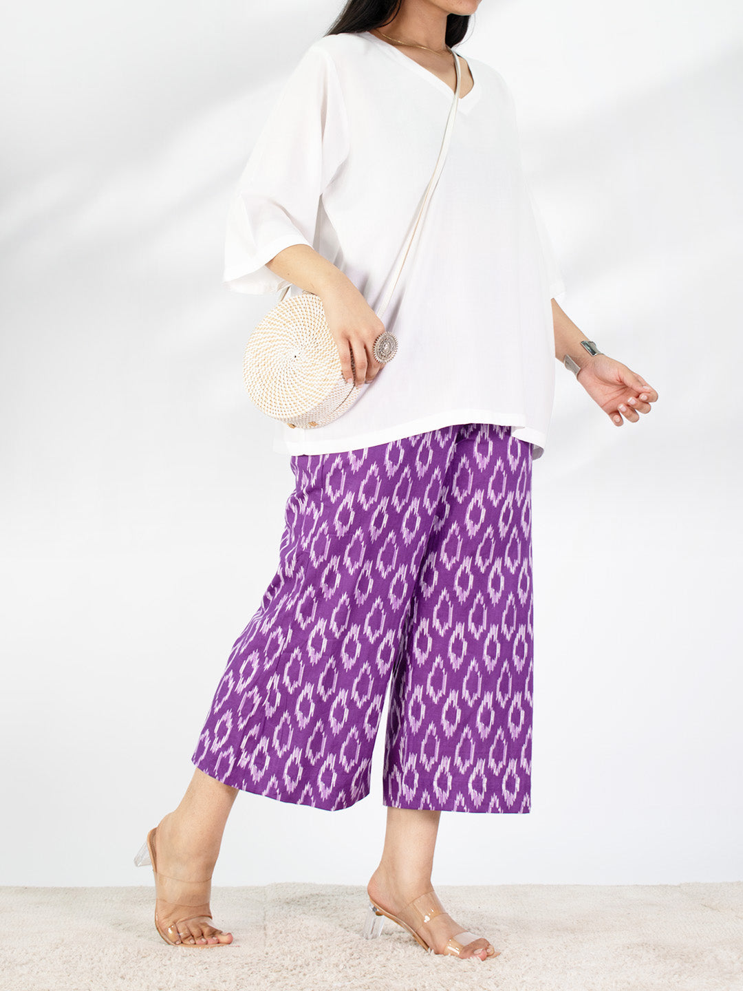 Printed Cotton Culottes - Phoolvati