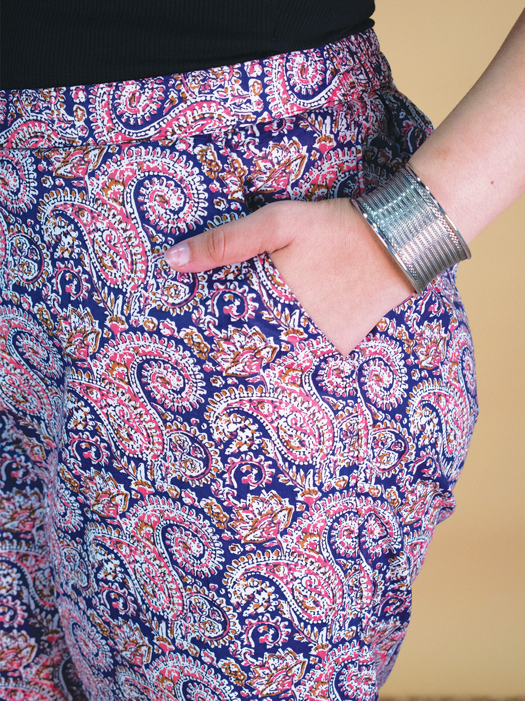 Printed Cotton Culottes - PurplePaisley