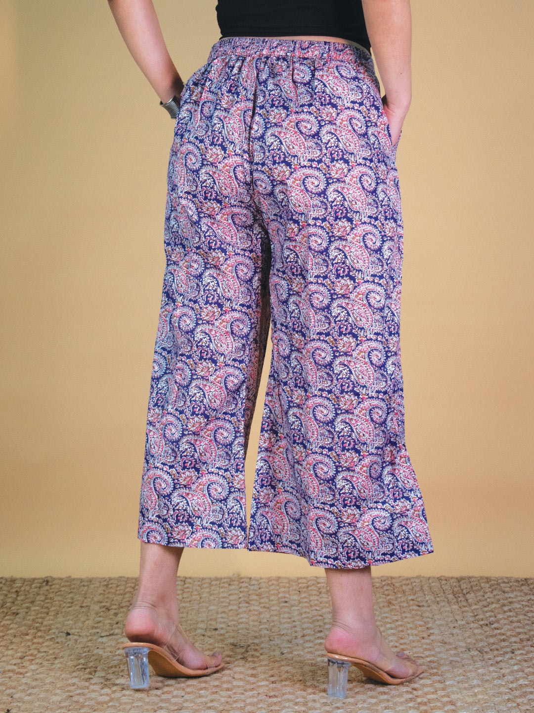 Printed Cotton Culottes - PurplePaisley