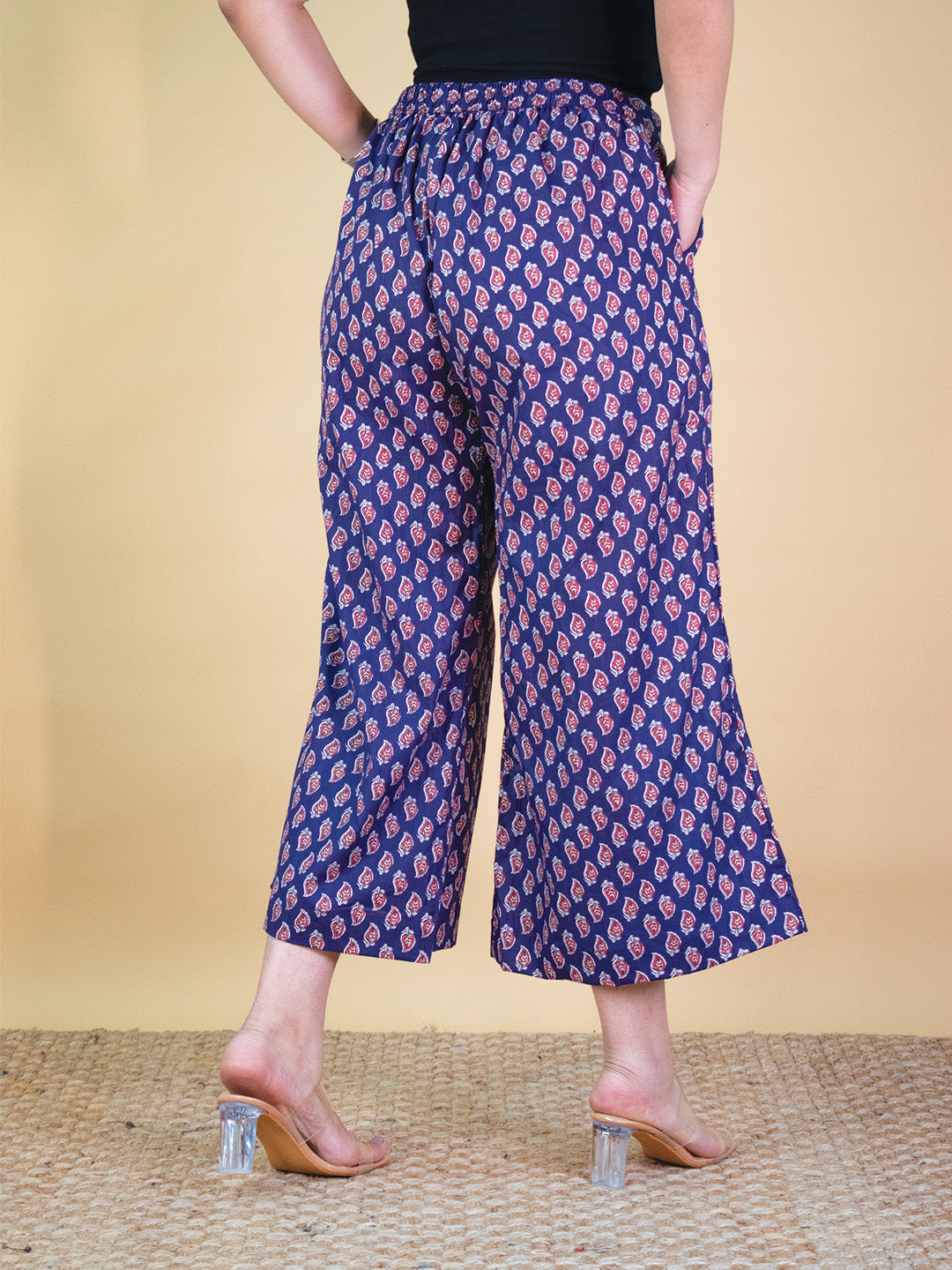 Printed Cotton Culottes - PurplePankh