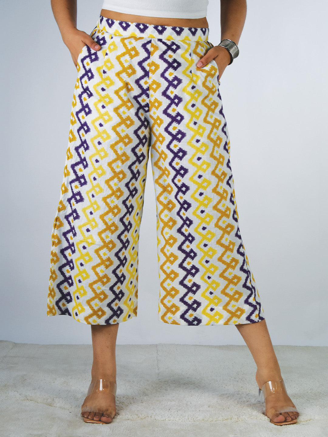 Printed Cotton Culottes - PurplePixi