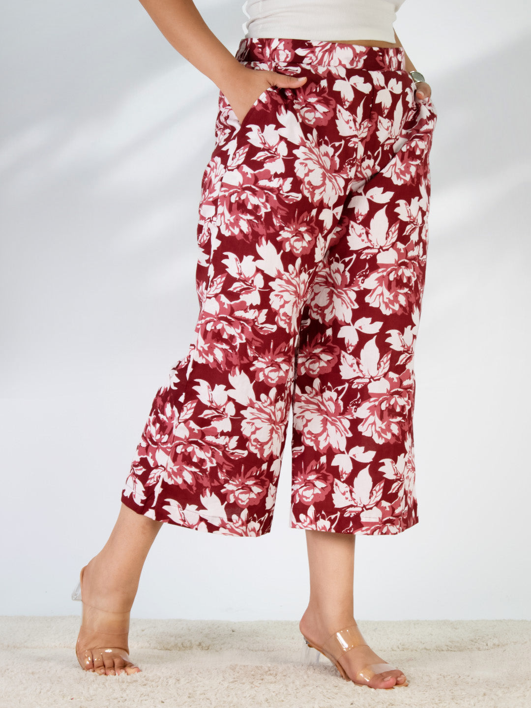 Printed Cotton Culottes - RedPetals