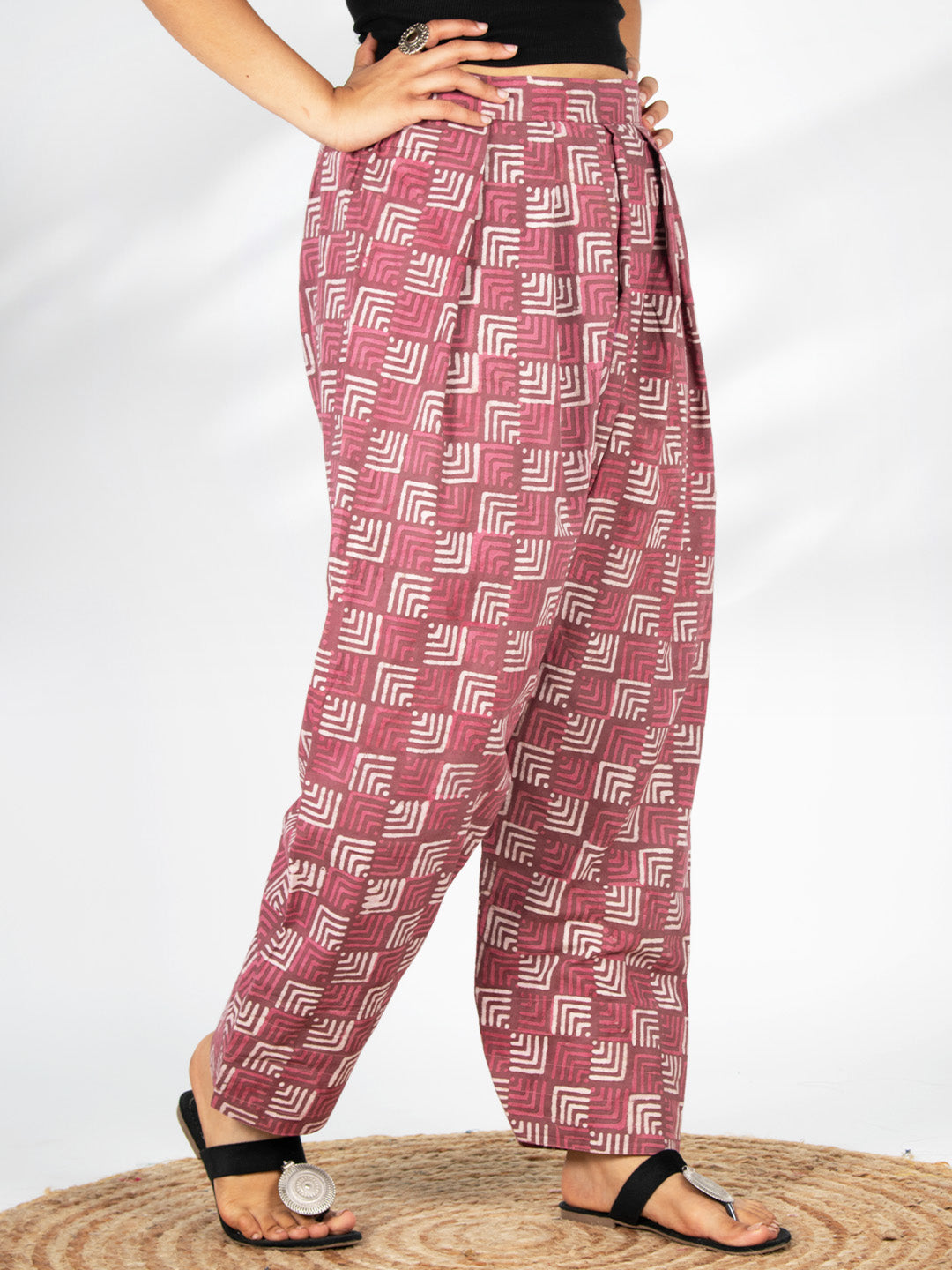 Printed Cotton Farshi Salwar - BerryMaze