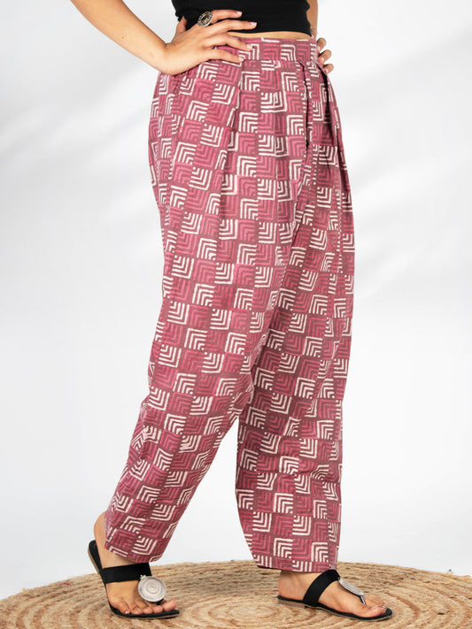 Printed Cotton Farshi Salwar - BerryMaze