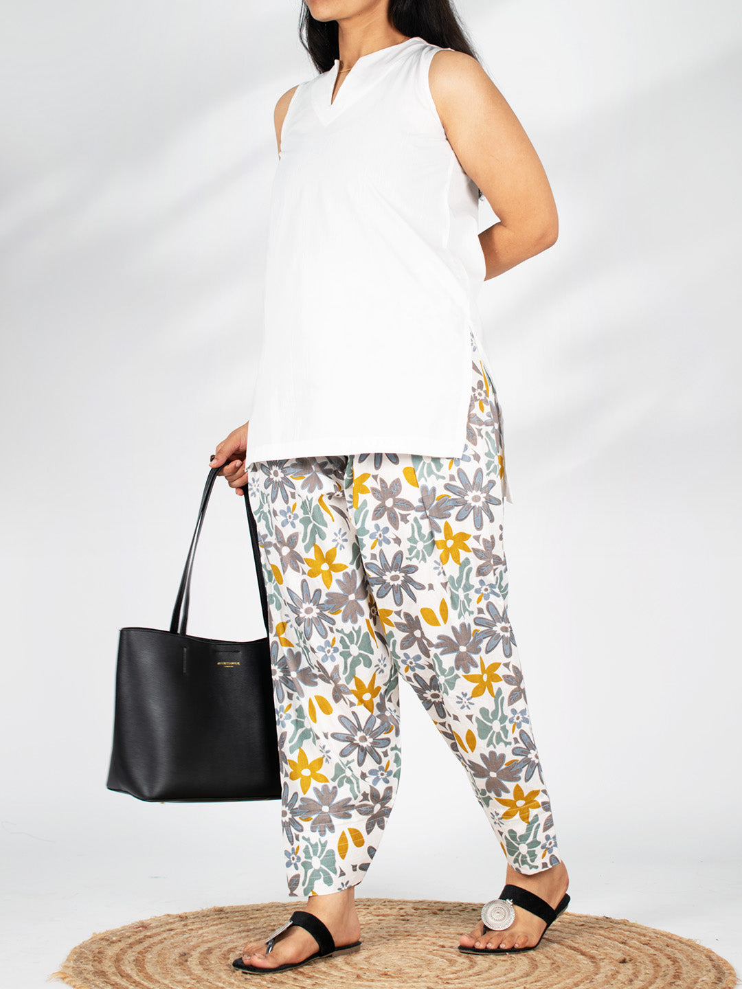 Printed Cotton Farshi Salwar - FrostedGarden