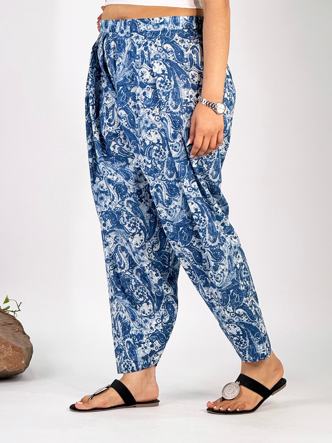 Printed Cotton Farshi Salwar - IndigoBreeze