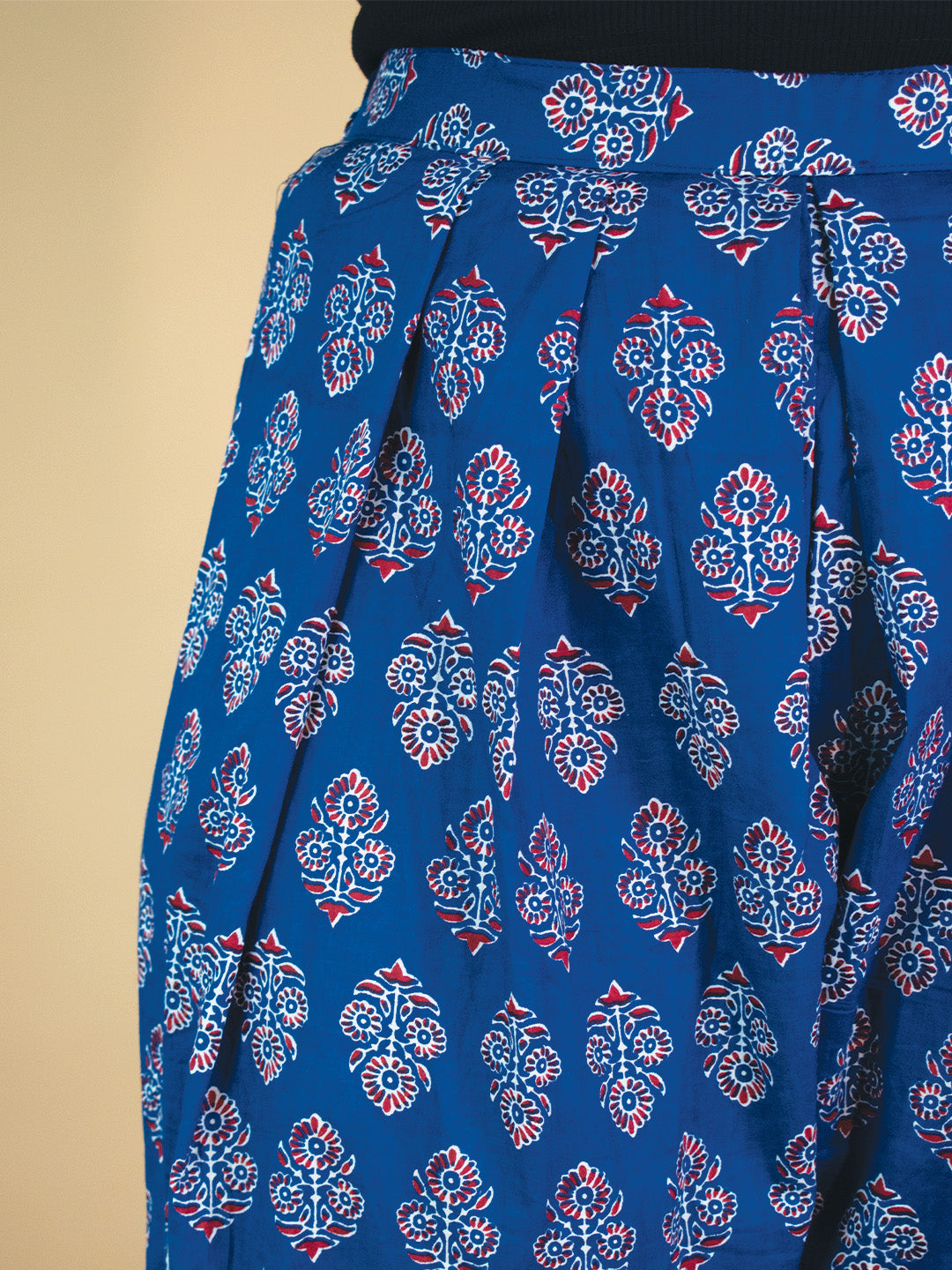 Printed Cotton Farshi Salwar - NavyMotif
