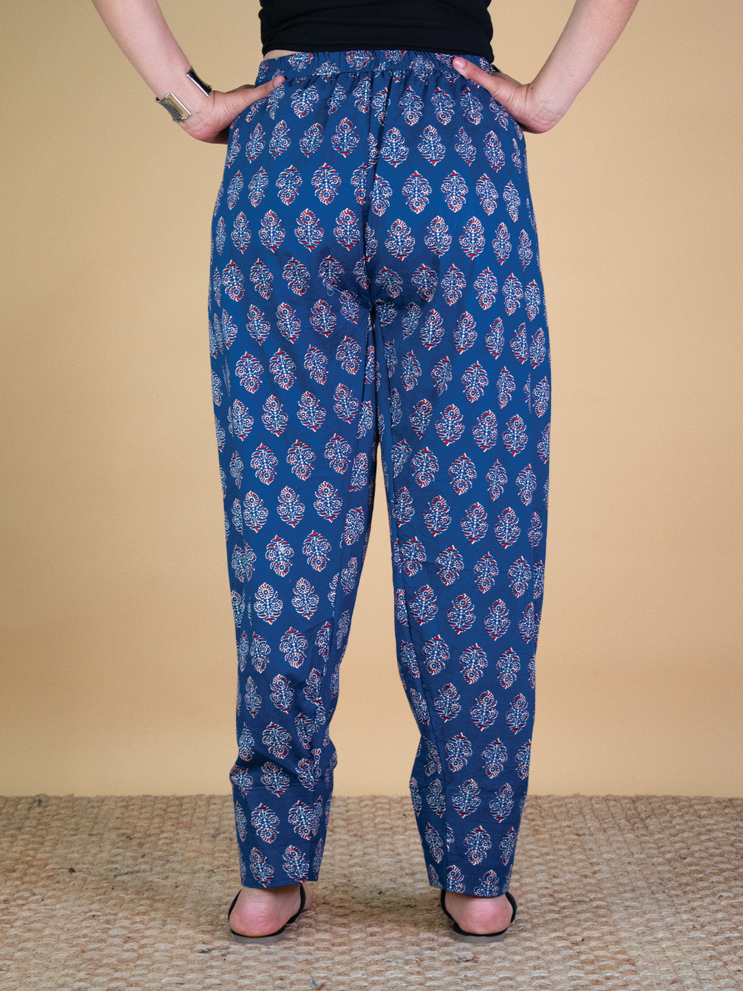 Printed Cotton Farshi Salwar - NavyMotif