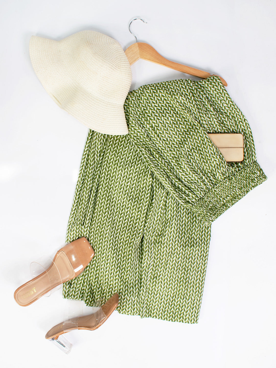 Printed Cotton Flared Palazzo - GreenPrism