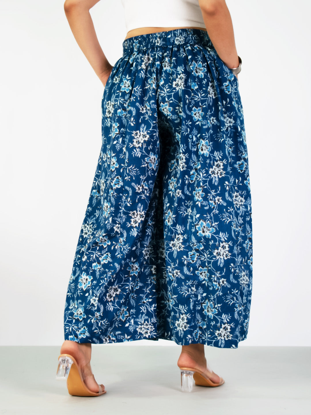 Printed Cotton Flared Palazzo - NeelSaar