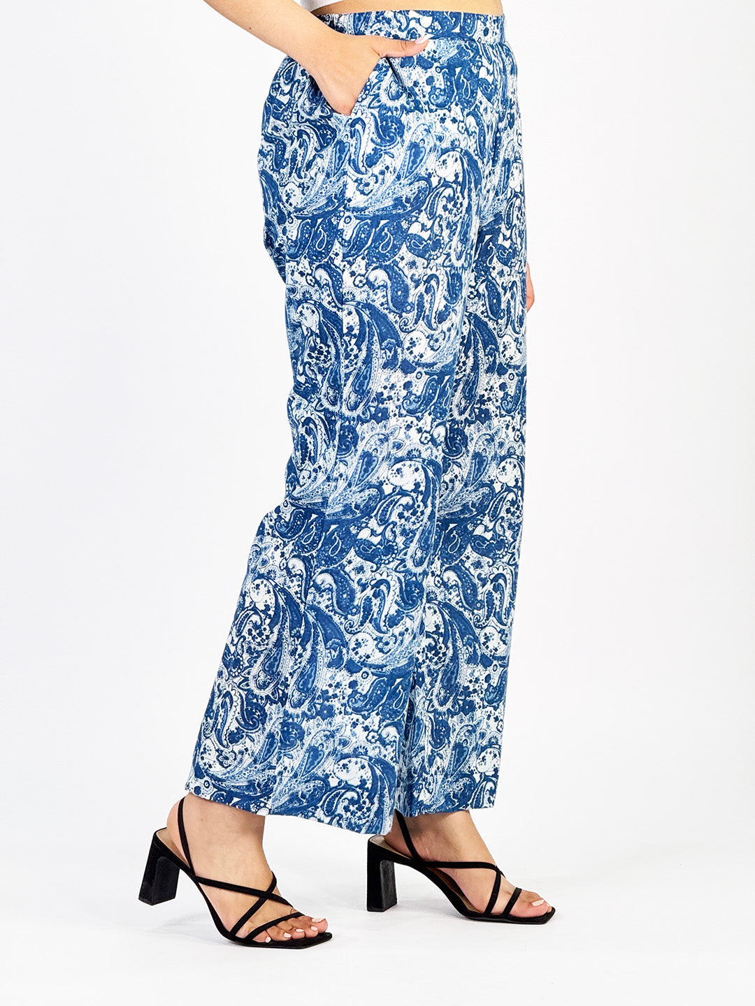 Printed Cotton Palazzo Pants - IndigoBreeze