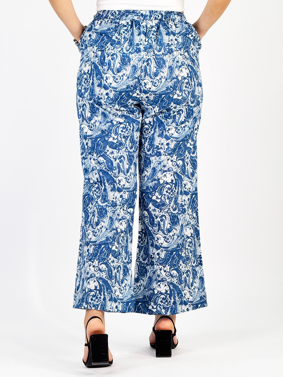 Printed Cotton Palazzo Pants - IndigoBreeze