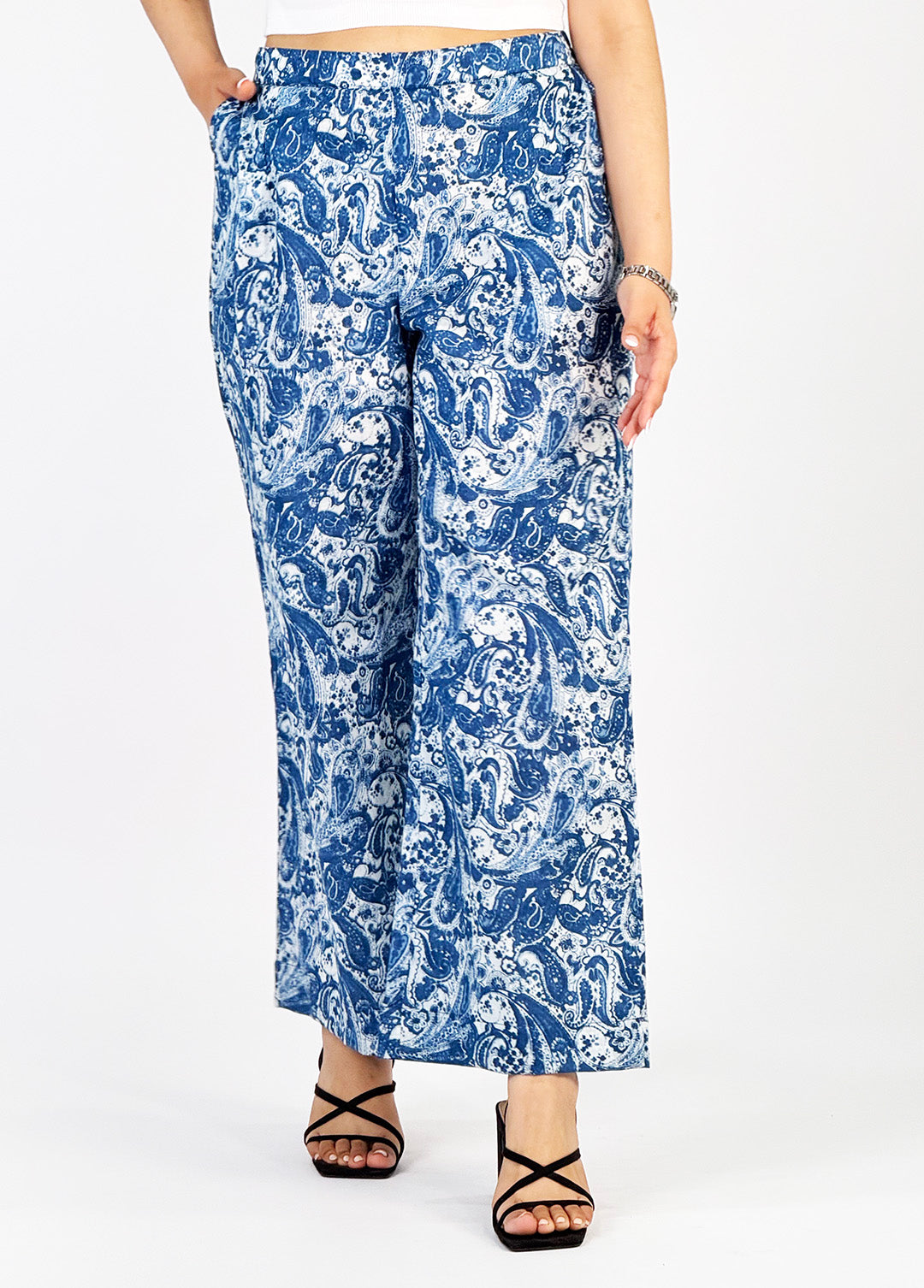 Printed Cotton Palazzo Pants - IndigoBreeze