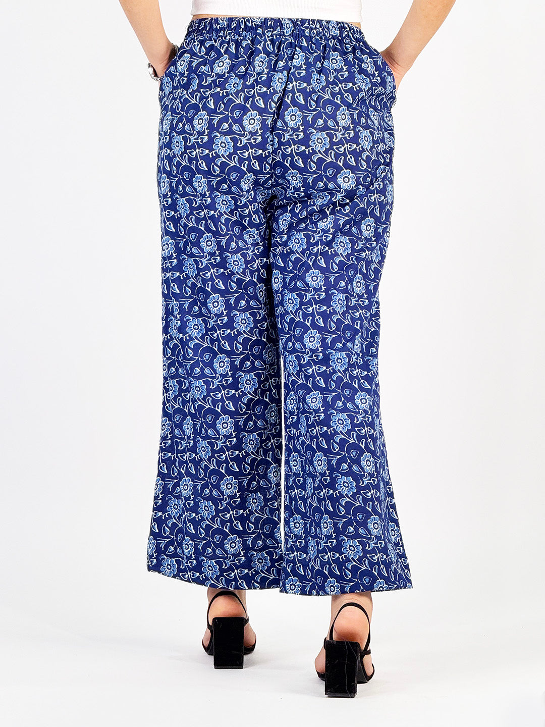 Printed Cotton Palazzo Pants - Neelkamal