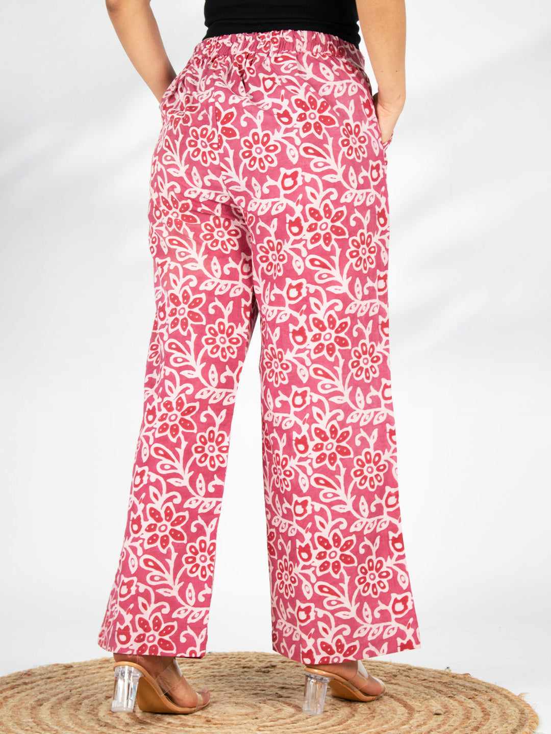 Printed Cotton Palazzo Pants - RoseRaga