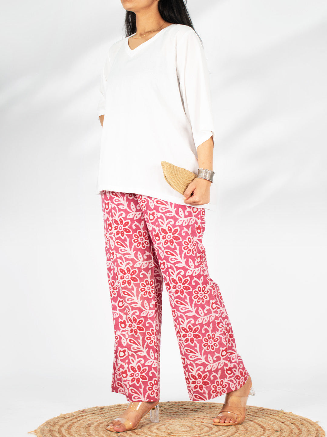 Printed Cotton Palazzo Pants - RoseRaga