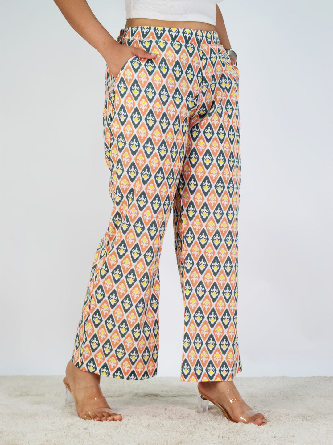 Printed Cotton Palazzos Pants - PeachyPhool