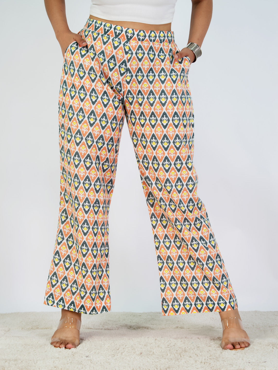 Printed Cotton Palazzos Pants - PeachyPhool