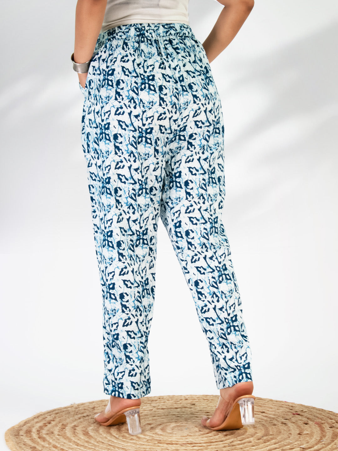 Printed Cotton Pants - BlueMirage