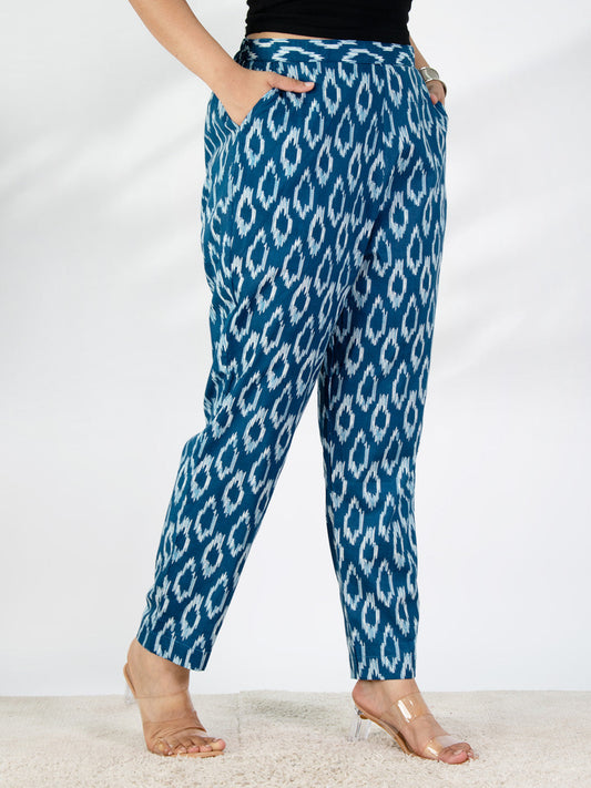 Printed Cotton Pants - Neelakshi