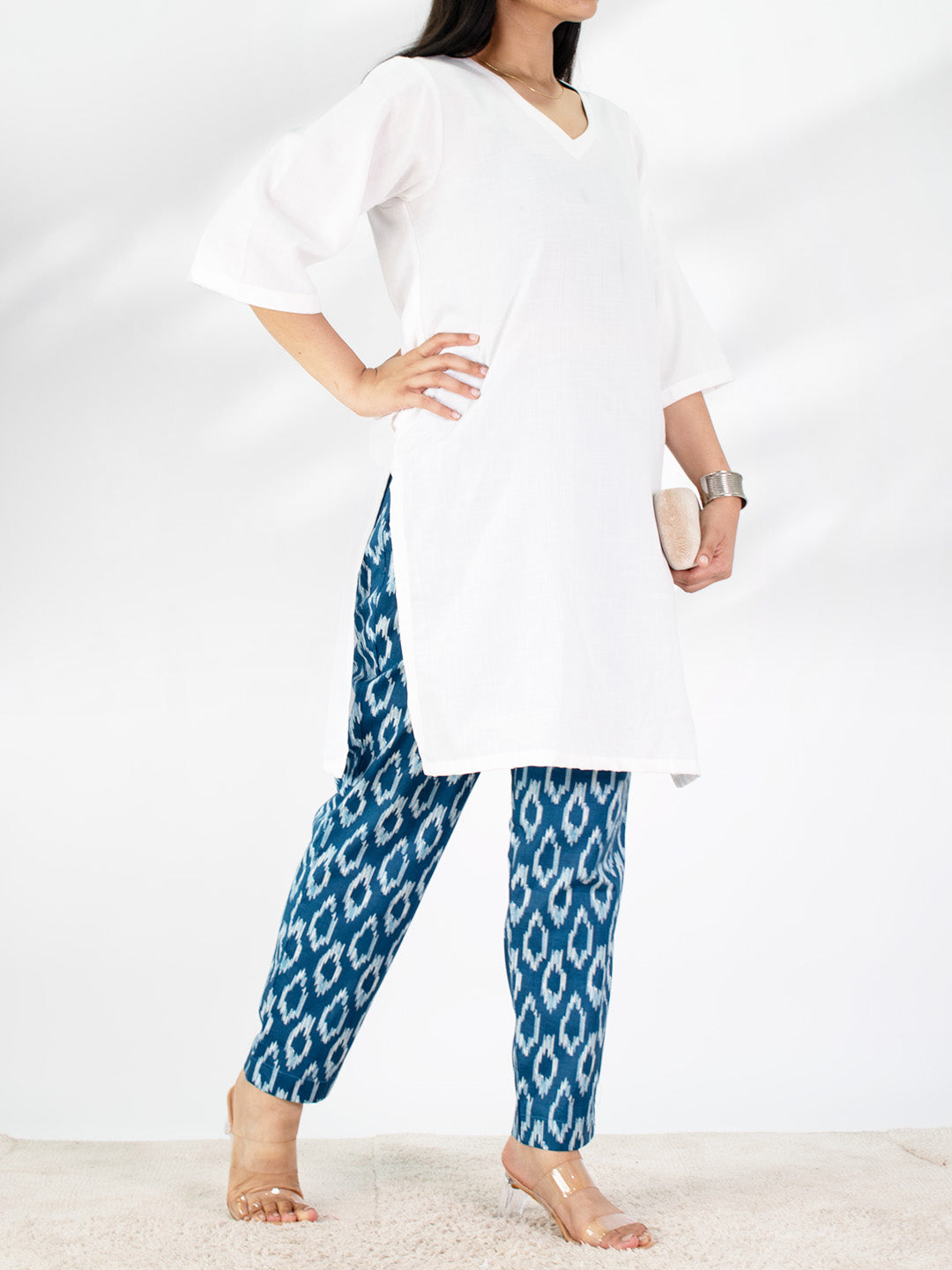 Printed Cotton Pants - Neelakshi